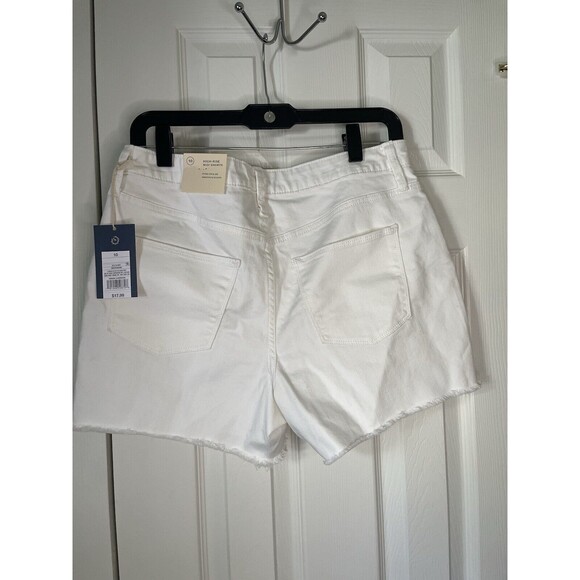 Universal Threads White High Rise MIDI Shorts New Size 10 - Picture 7 of 7